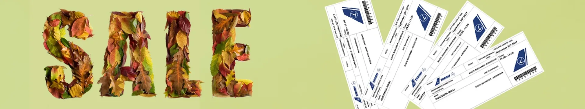 Bucureşti/09 Octombrie 2017: Compania TAROM lansează oferta “Belşug de toamnă, poftiţi la cules de oferte!’’