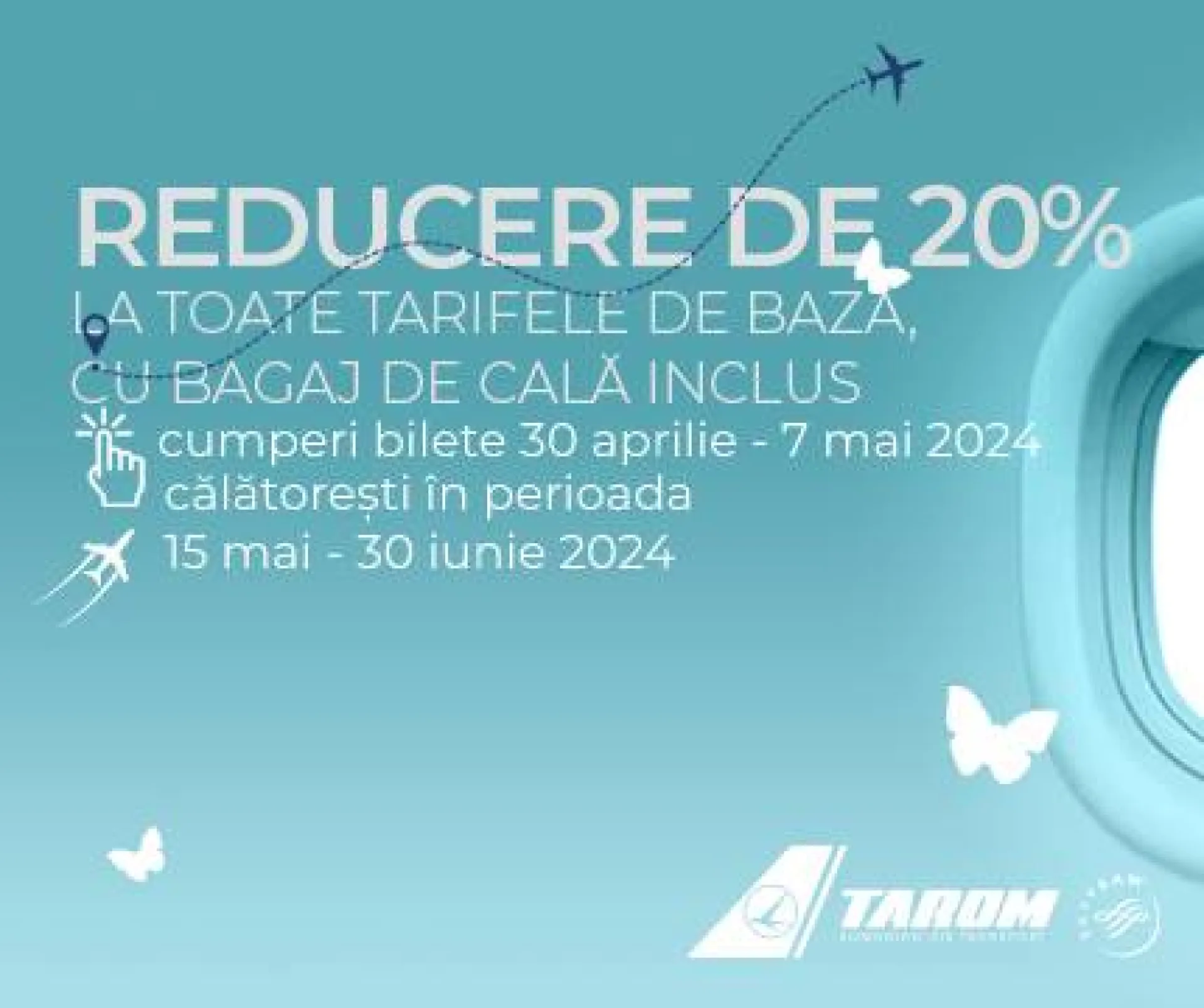 TAROM îți trimite în zbor o ofertă specială către zeci de destinații turistice pentru începutul sezonului estival