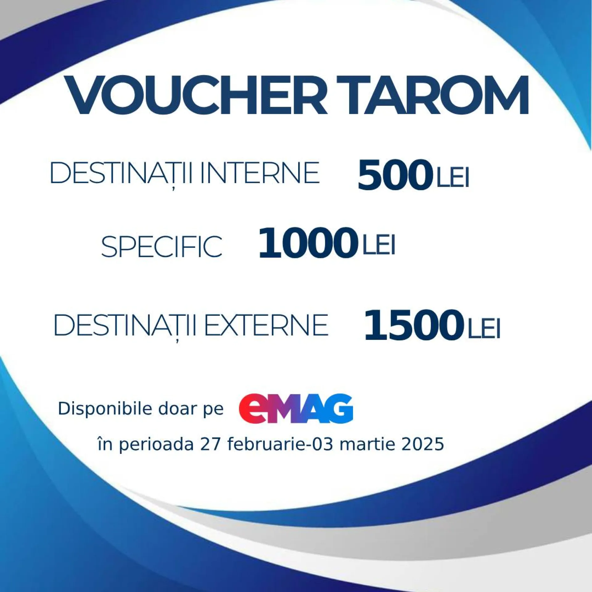 Compania TAROM lansează pe eMAG.ro campania ‘’MĂRȚIȘOR’’