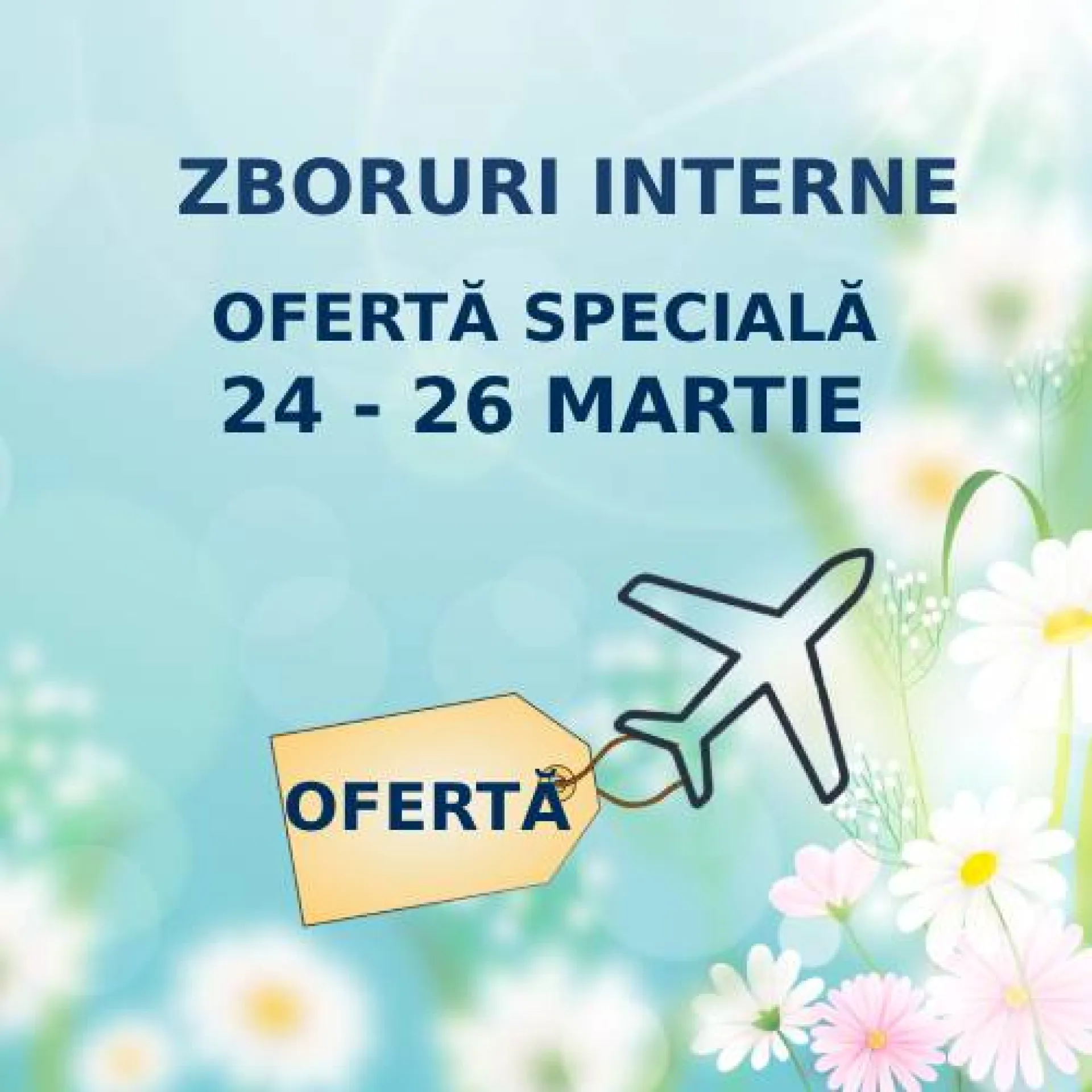 OFERTĂ SPECIALĂ PENTRU DESTINAȚIILE INTERNE TAROM