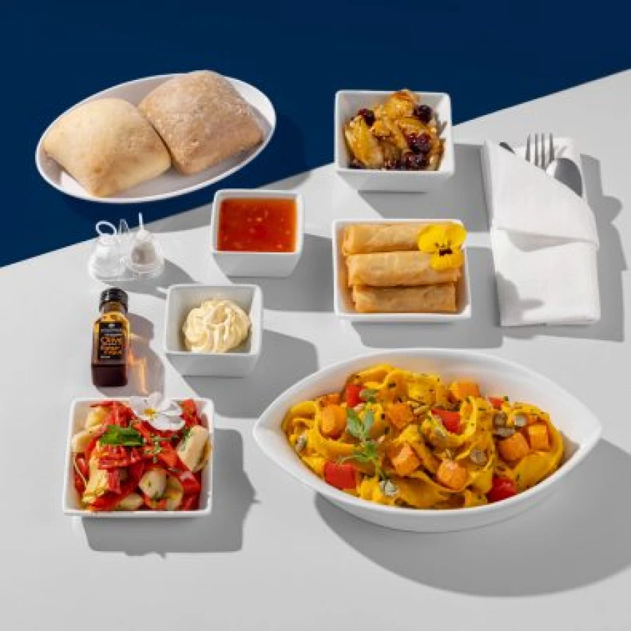 Pappardelle with pumpkin purée and red peppers – Dinner – SSR CODE – VGML