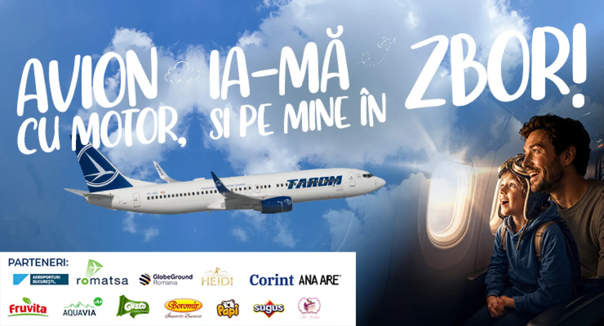 TAROM lansează cea de-a treia ediție „Avion cu motor, ia-mă și pe mine în zbor!”