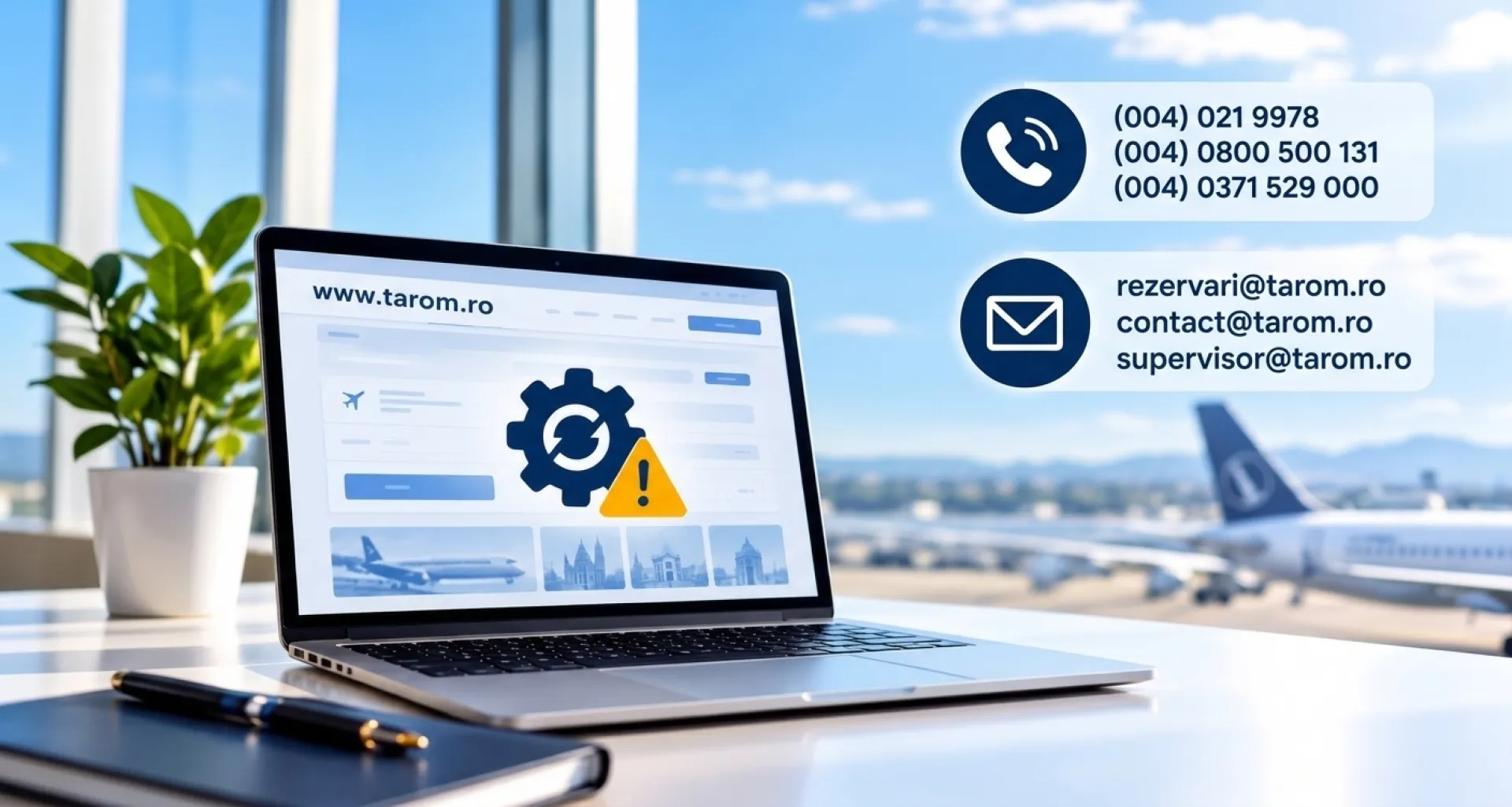 TAROM anunță că actualizările website-ului pot afecta temporar achiziția biletelor și afișarea disponibilității locurilor pe zborurile internaționale